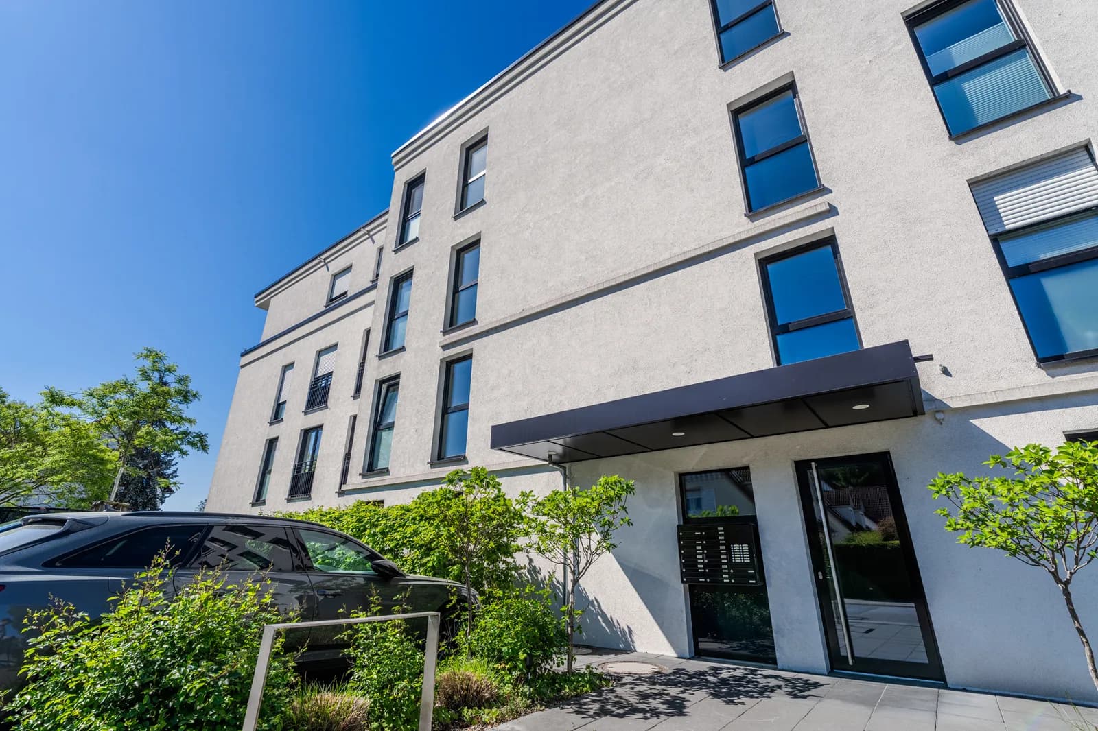 Hausansicht – moderne Wohnanlage im Riva-Areal Bensheim